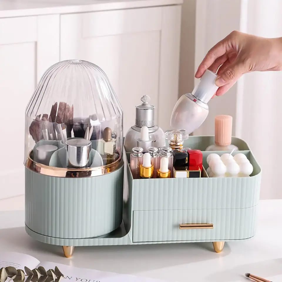 360° Rotating cosmetic storage organizer