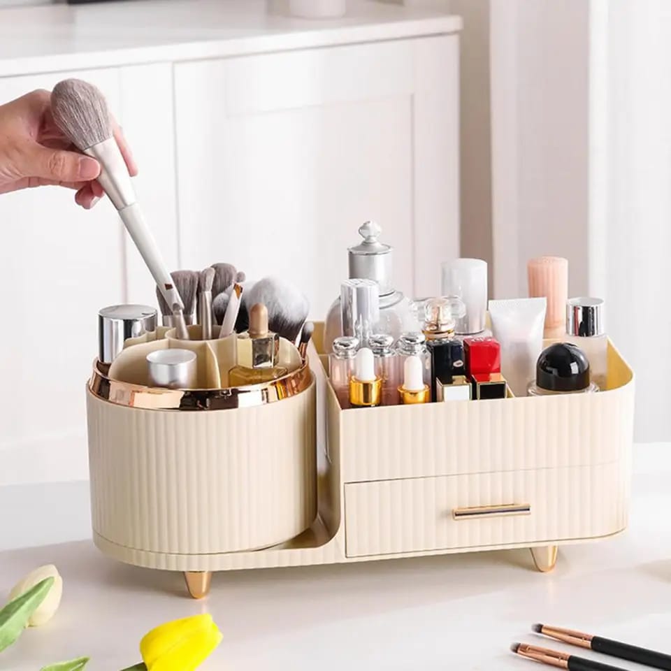 360° Rotating cosmetic storage organizer