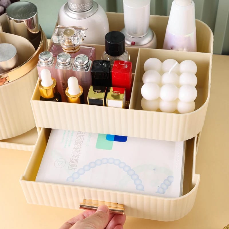 360° Rotating cosmetic storage organizer