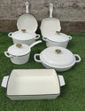 Enamel Cast iron cooking pots Ceramic Enamelled Cast Iron Cookware Set, Oven and Grill Safe