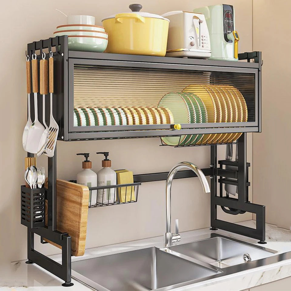 Multi-Purpose Kitchen Storage Dish Drain Rack