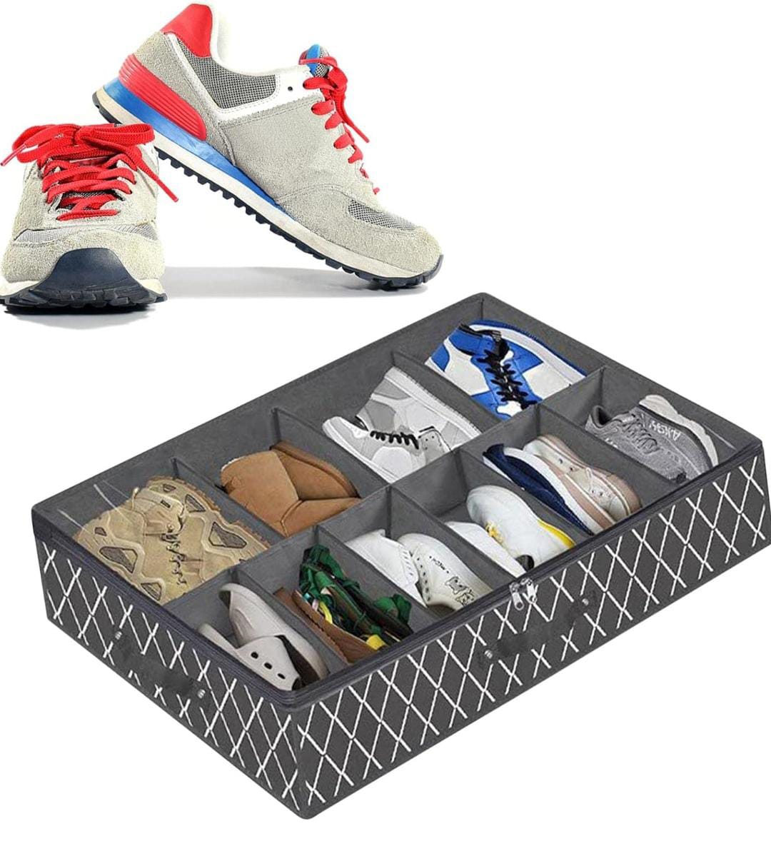 Underbed shoe organizer bag