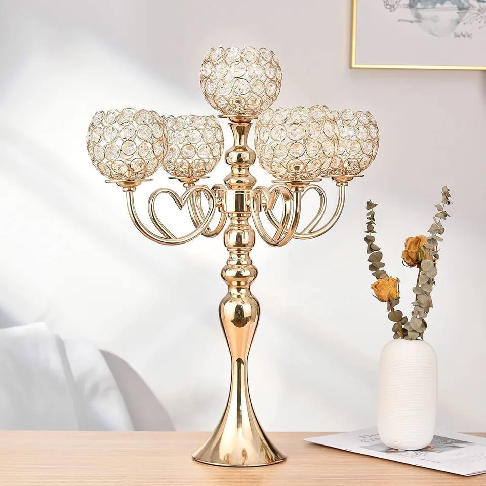 5piece Candle Metal  Candlestick