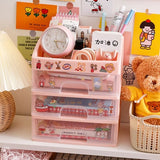 Cute cosmetic storage box organizer