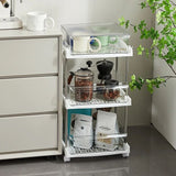 Rolling floor standing storage rack/organizer