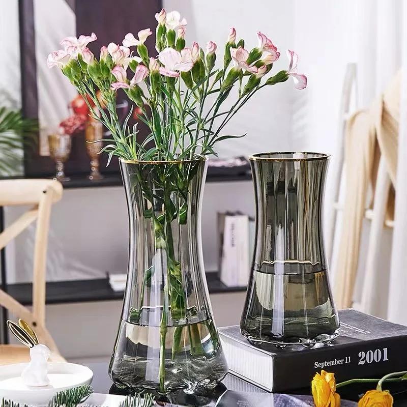 Modern creative dark  glass vase (1 piece)