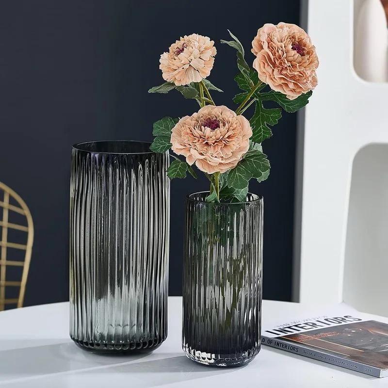 Modern creative dark  glass vase.