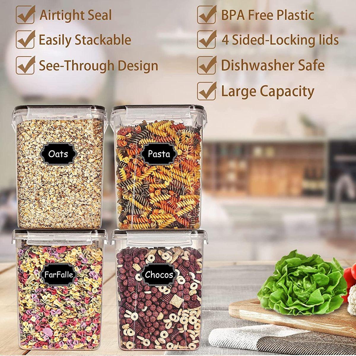 Airtight food storage organiser for kitchen & pantry organisation