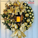 Christmas Wreath With Lamp