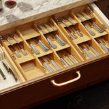 Eco-Friendly Bamboo Cutlery Organizer.