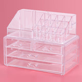 3 Layer Acrylic Transparent Makeup Drawer/Organizer Desktop Cosmetic Storage Box for Lipstick, Jewelry.