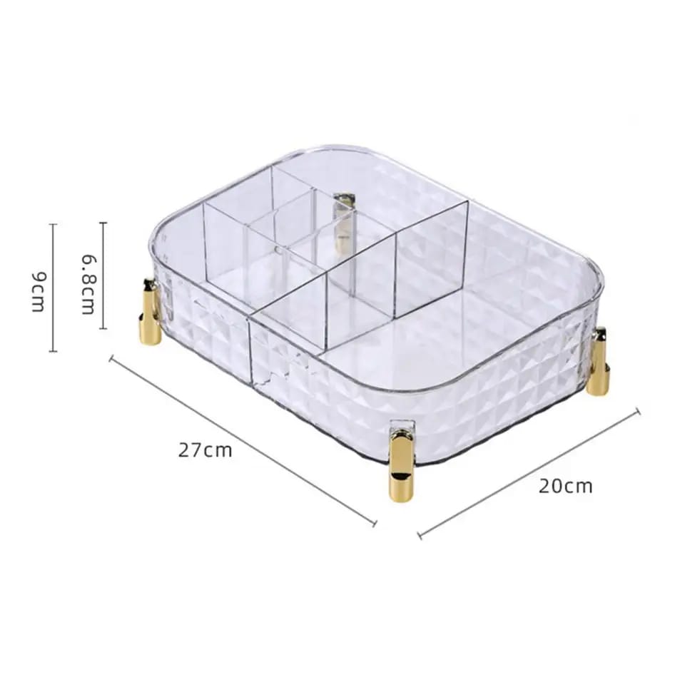 Large Capacity Multi Grids Transparent Make Up/ Multipurpose cosmetics Organizer