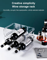 Triple Stackable Wine Bottle Rack Glass Holder / Bottle Holder