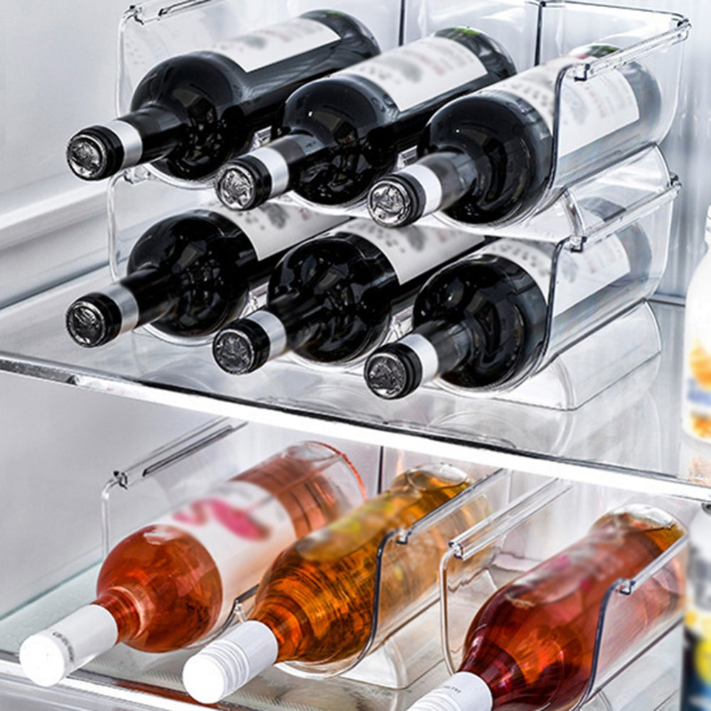 Triple Stackable Wine Bottle Rack Glass Holder / Bottle Holder