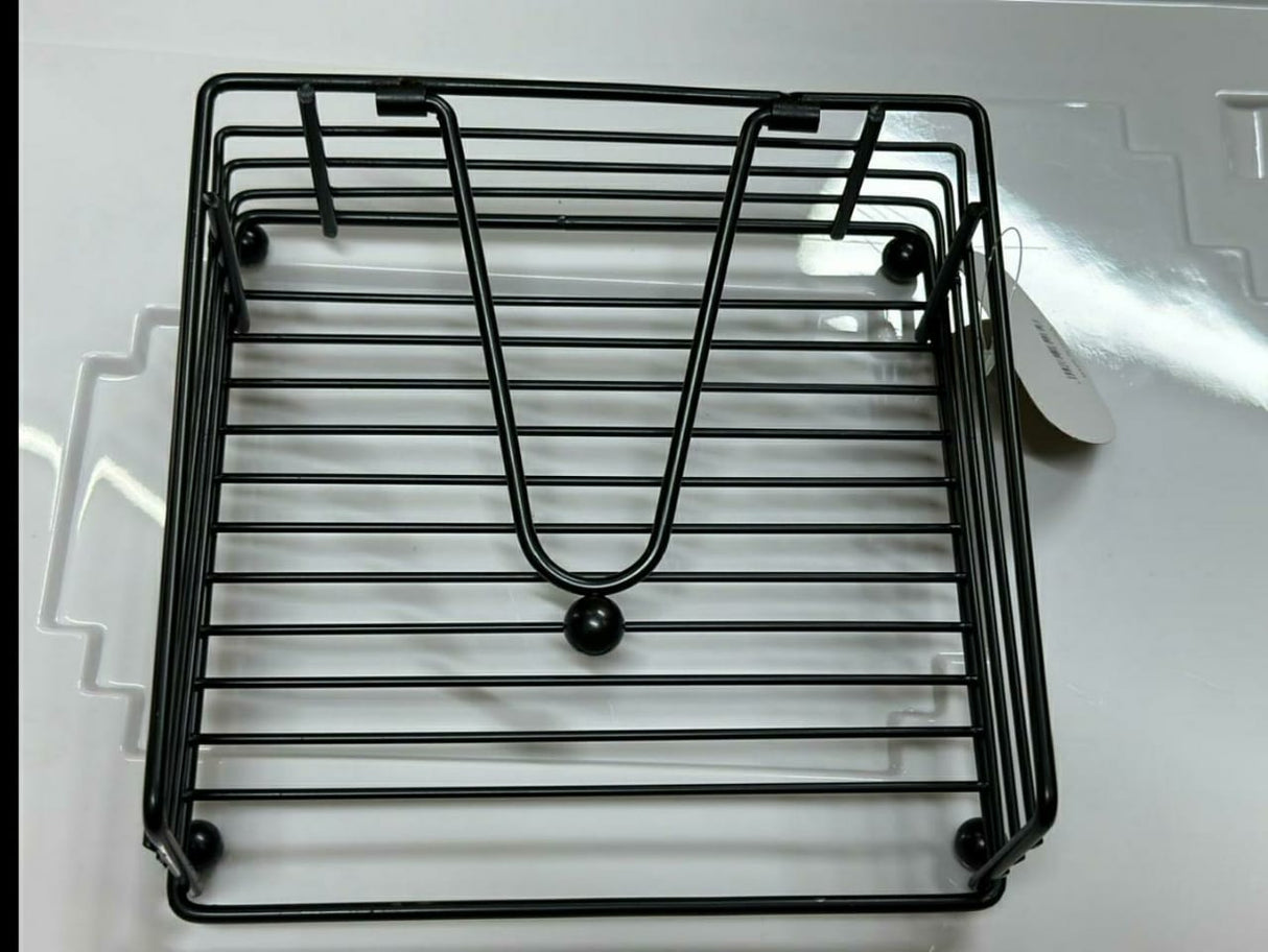 Flat Metallic Napkin Holder.