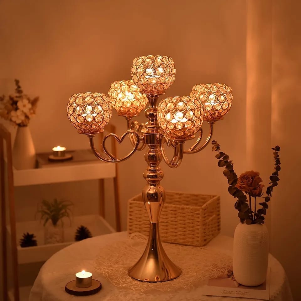 5piece Candle Metal  Candlestick