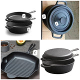 5Pc Heavy duty Cast Iron Combo Set.