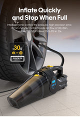 Portable Car tyre inflator and vacuum cleaner(Dual-use)