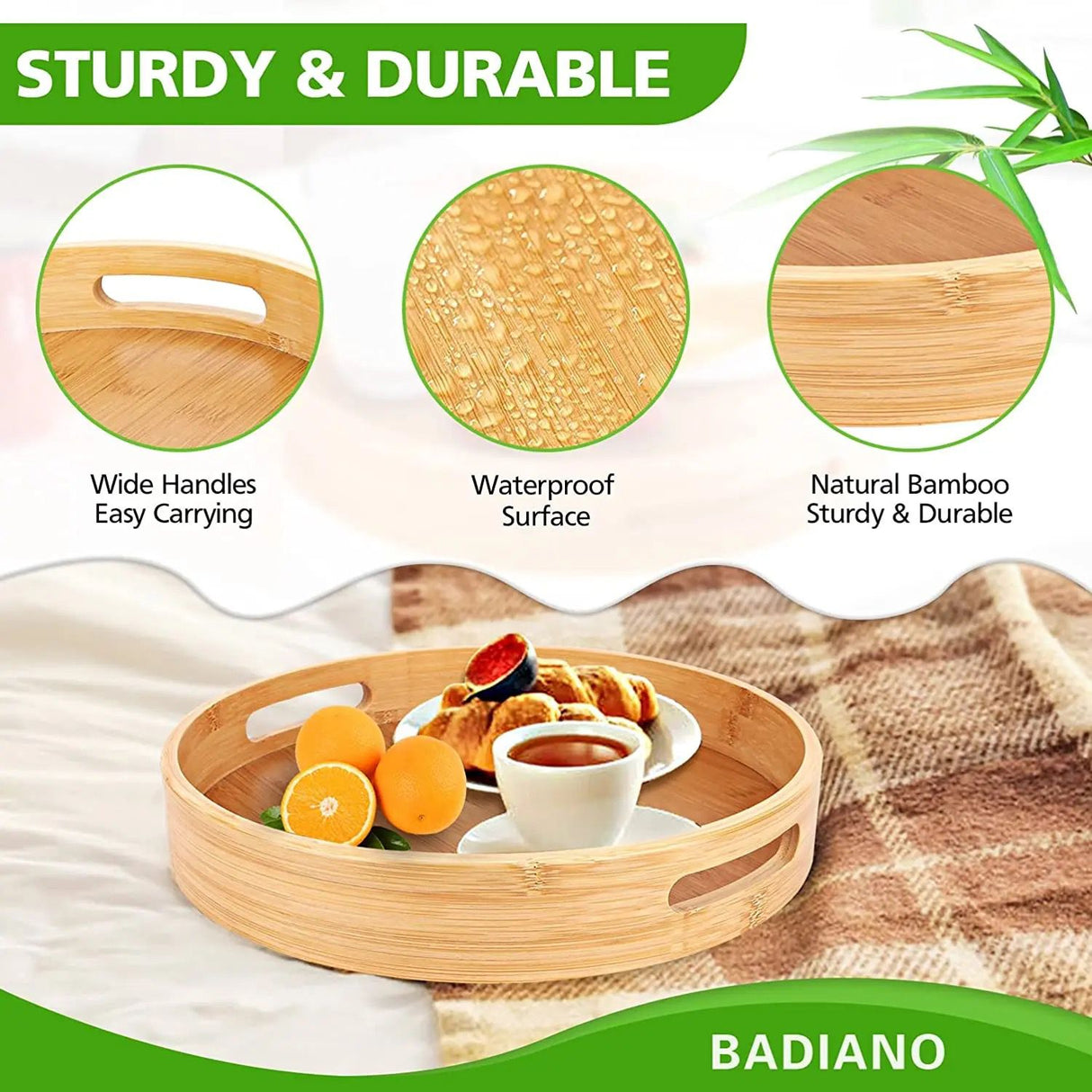 MULTIFUNCTIONAL BIG SIZED 4  IN 1 BAMBOO TRAYS.