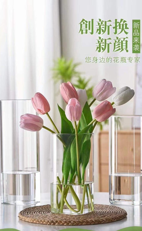 Modern creative clear  glass vase (1 pc)