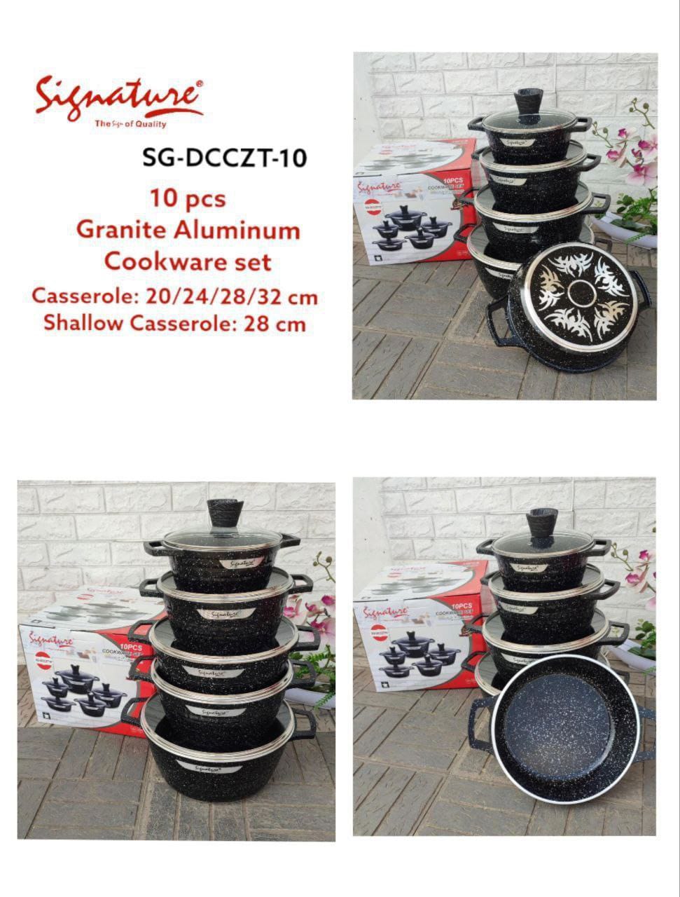 10pcs Signature Granite Cookware Set