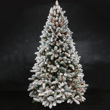 Snow flocked Christmas tree