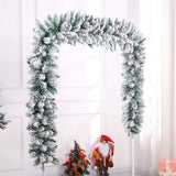 2.7M Christmas Pine Garland Snow Flocking Falling Cedar Rattan Artificial Greenery