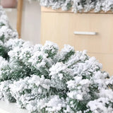 2.7M Christmas Pine Garland Snow Flocking Falling Cedar Rattan Artificial Greenery