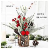 1Pcs Tabletop Exquisite Mini Christmas Tree Stump