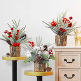 1Pcs Tabletop Exquisite Mini Christmas Tree Stump