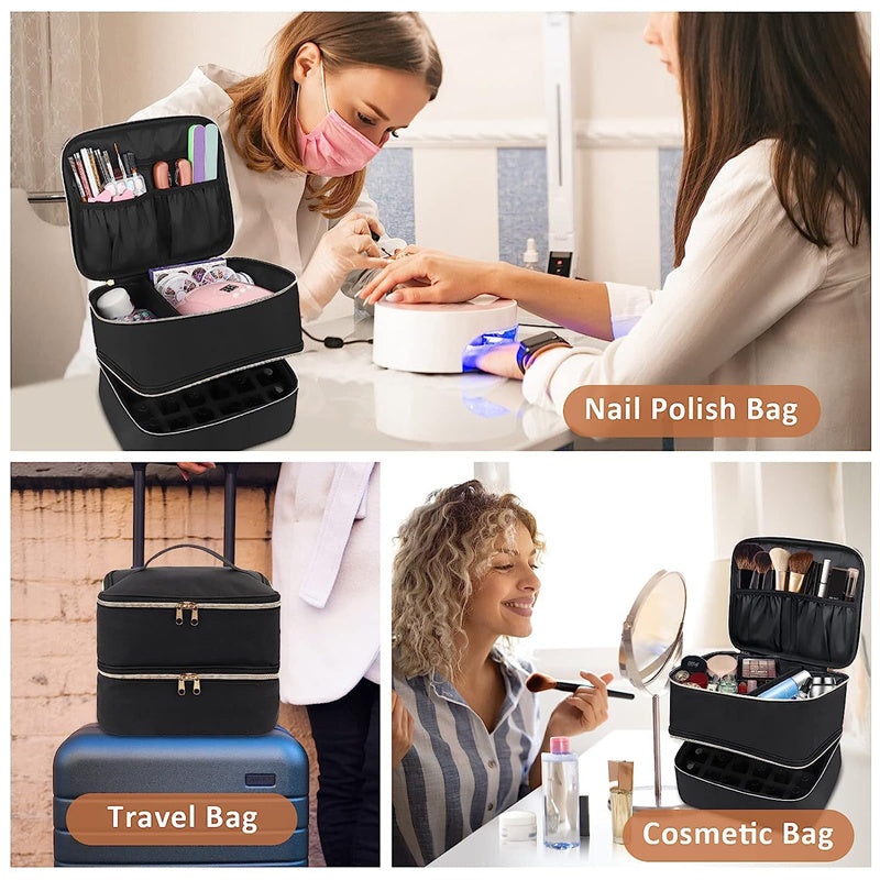 Nail polish travel organizer storage case