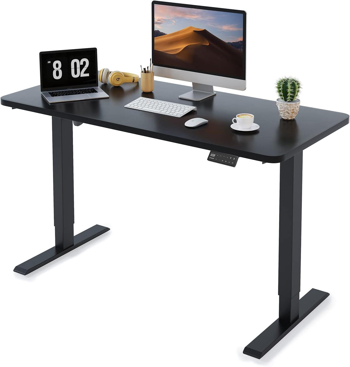 Adjustable Height Electric Standing Laptop Computer Desk  Workstation with Automatic Memory and Intelligent LED Display, 120 * 60