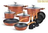 15Pcs Edenberg Cookware Sets With Kitchen Tools