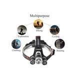 4 in 1 Rechargeable Headlamp,5000 Lumen Waterproof LED Headlight Flashlight Torch