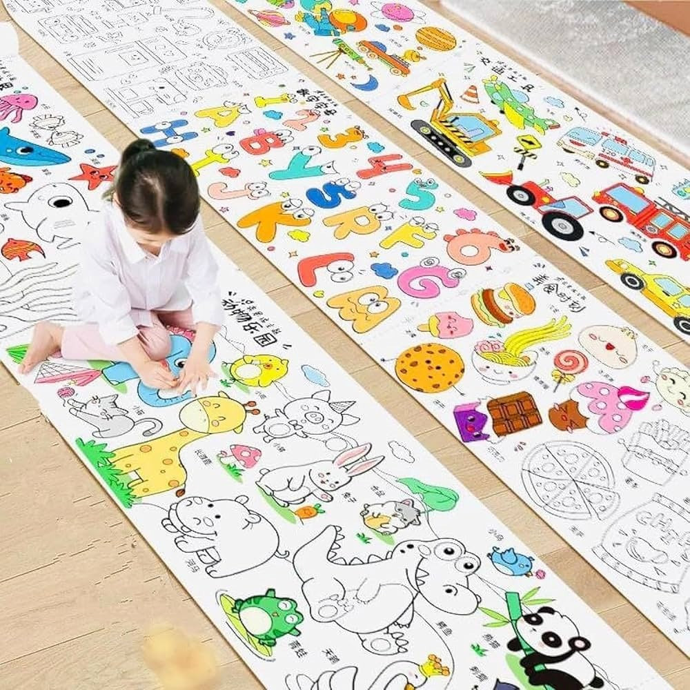 Color Draw Paper Roll Of Coloring Paper