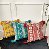 Tuffed Boho Vintage Cotton Pillow Cover