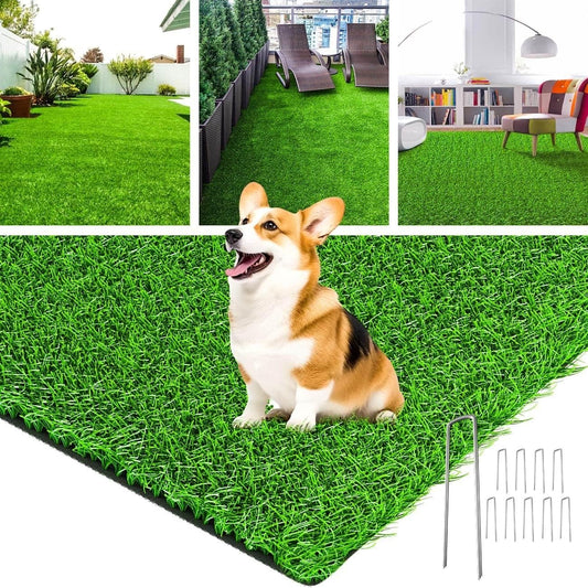 Premium Realistic Artificial Grass Rug Indoor Outdoor, Grass 35mm 2 meter square