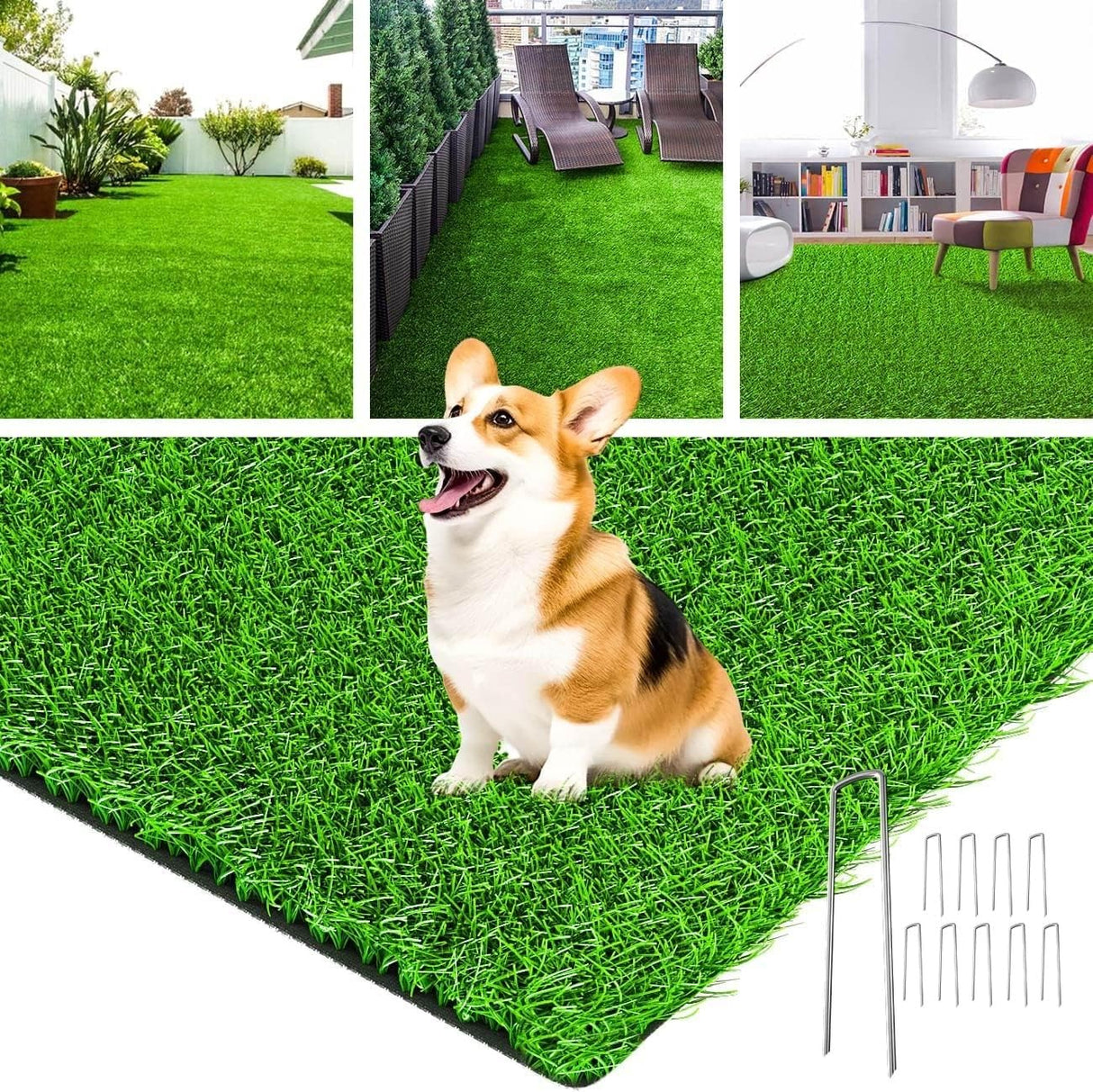 35 MM Artificial Grass Mat Carpet for Balcony - for Home Decoration 2m2