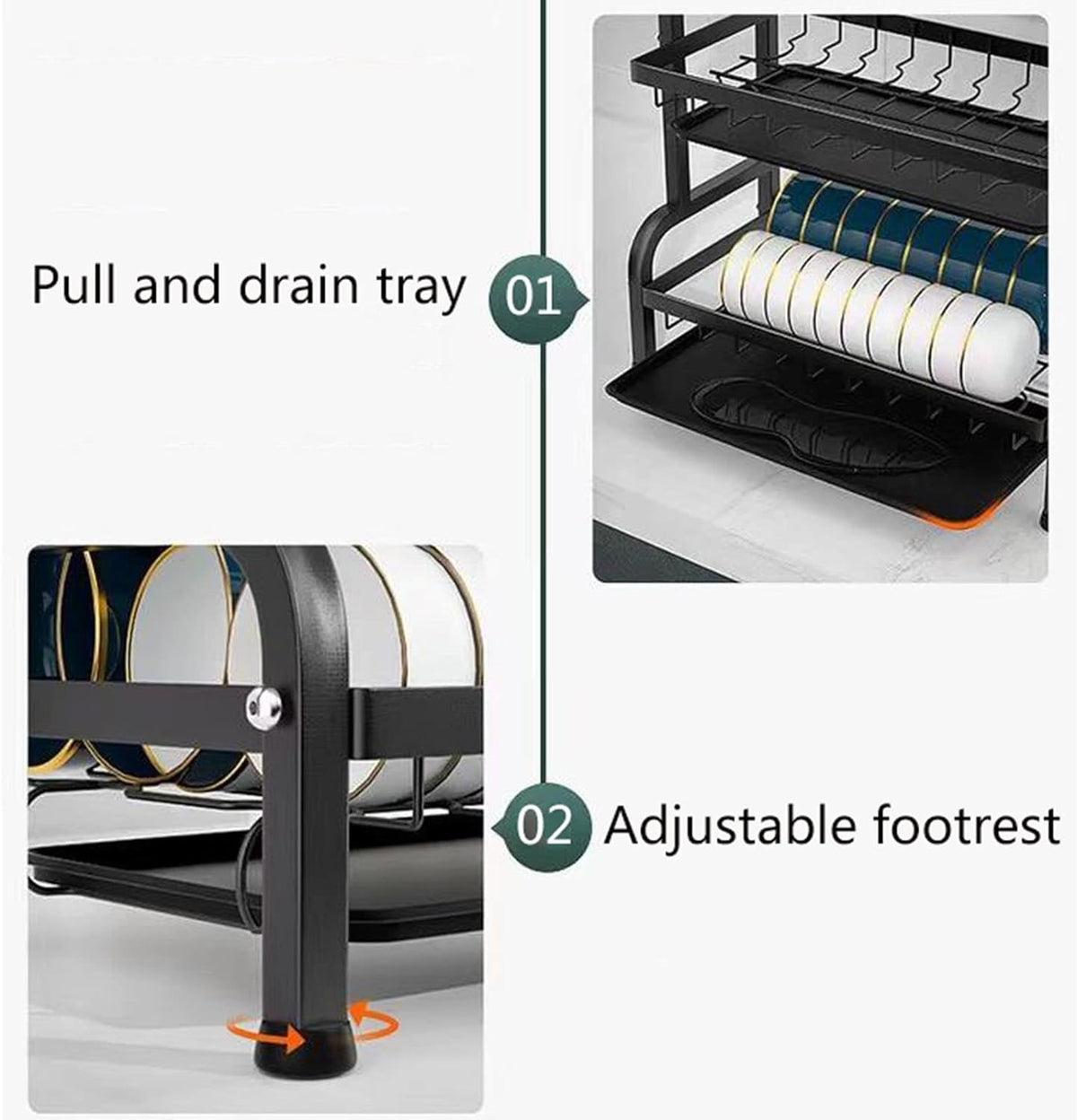 Dish Spring Loader Counter Buy 3 Tier Dish Racks for Kitchen Counter, Dish in Kenya | Homelux ...