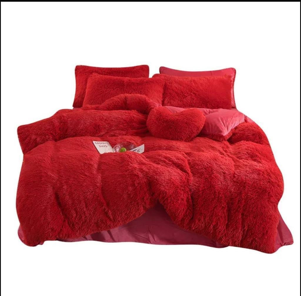 Luxury Winter Warm Thicken Mink Fleece Duvet Set