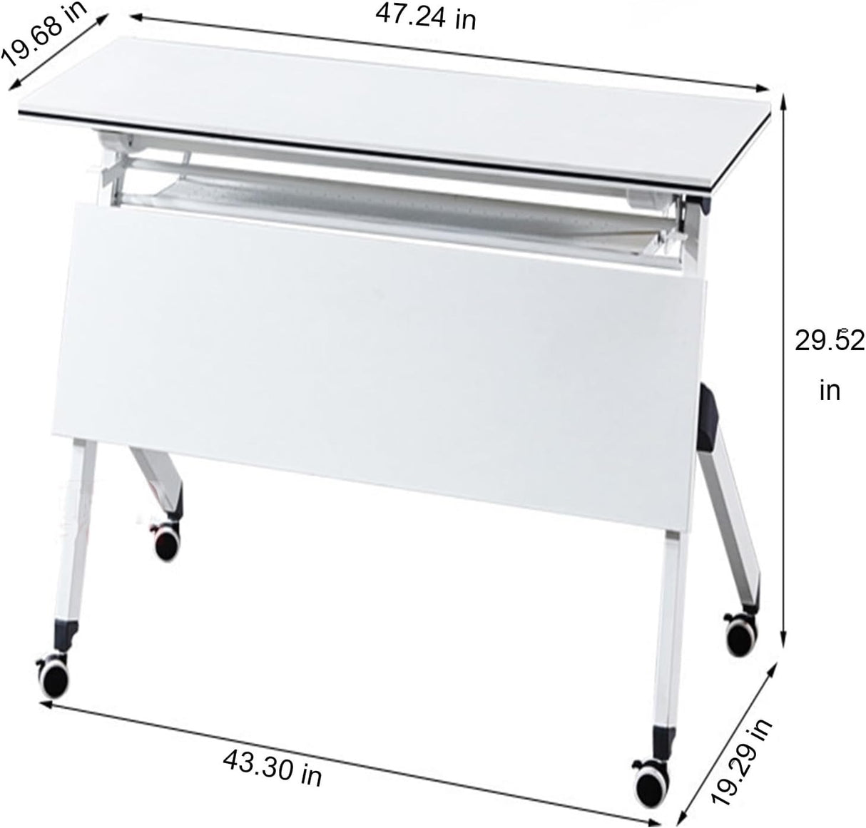 Foldable Movable Study Desk Table laptop stand With Wheels – Homelux Kenya