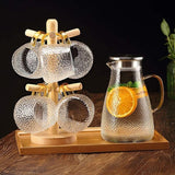 Glass Water Pitcher Water Jug Glass Carafe Glass Jug Set Transaprent Teapot