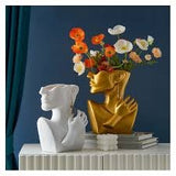 Creativity Face Vases Decoration Modern Vase Face Statue Ceramic Flower Pot