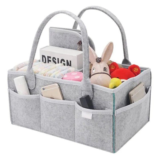 Baby Diaper Caddy Organizer Felt Storage Bag