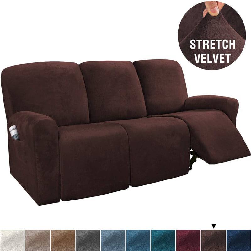 Recliner Sofa Covers Velvet Stretch Reclining Couch Covers