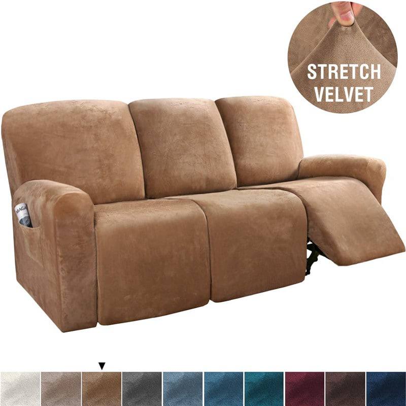 Recliner Sofa Covers Velvet Stretch Reclining Couch Covers