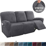 Recliner Sofa Covers Velvet Stretch Reclining Couch Covers