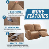 Recliner Sofa Covers Velvet Stretch Reclining Couch Covers