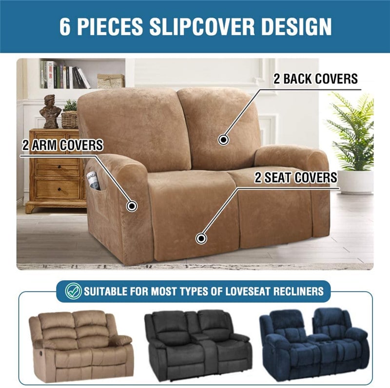 Recliner Sofa Covers Velvet Stretch Reclining Couch Covers