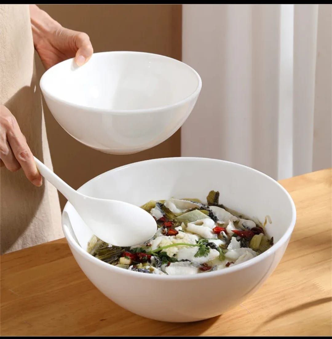 1 PC WHITE ROUND DESSERT/SALAD SERVING BOWLS